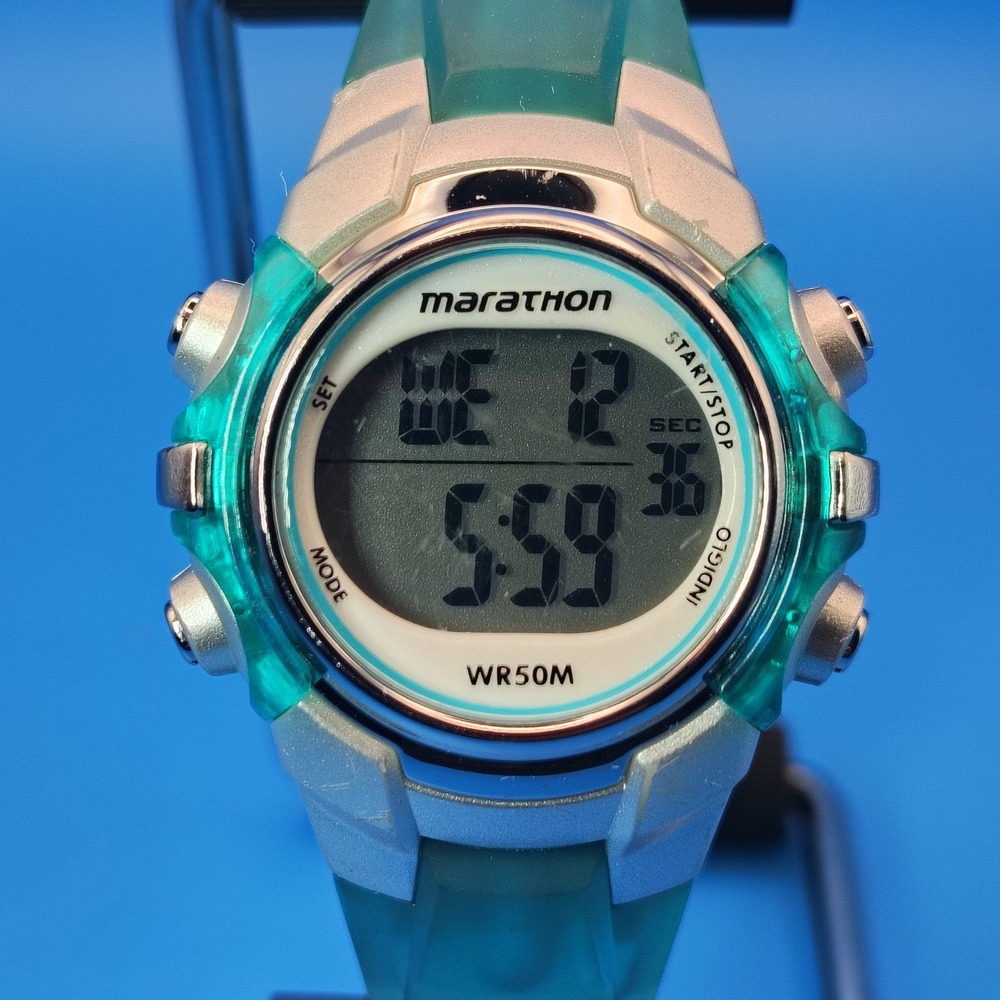 Vintage 2005 Marathon Jelly 34mm Women's Quartz Digital Sport Watch Size 4-7.5